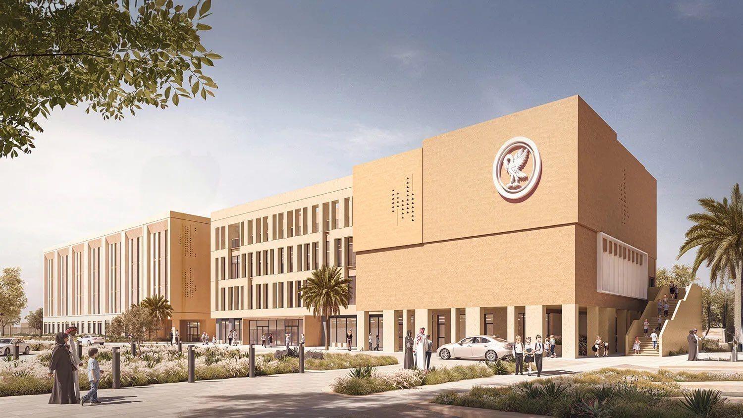 Construction Progress Advances at Kings College School in Sedra Community, Riyadh